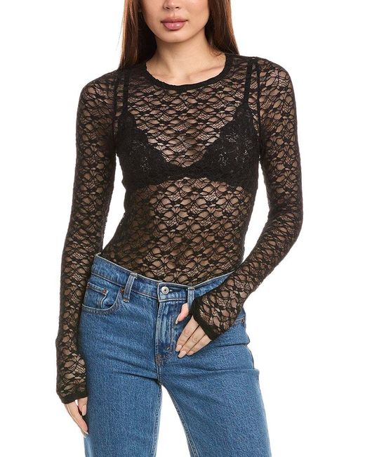 Chaser Brand Black Lace Kevin Top