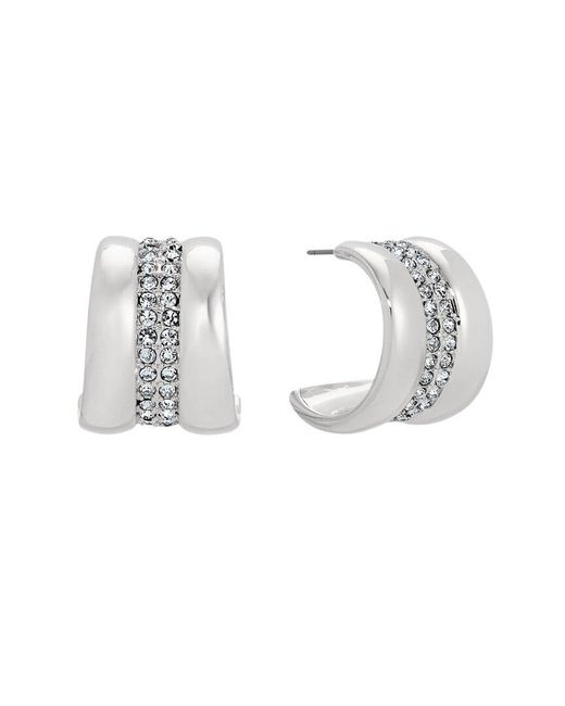 Ettika Metallic Plated Hoop Earrings
