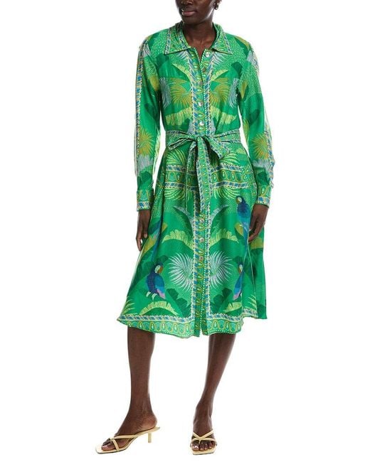 Farm Rio Green Midi Dress