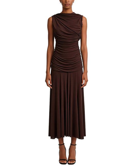 MIRA RICHI Brown Midi Dress