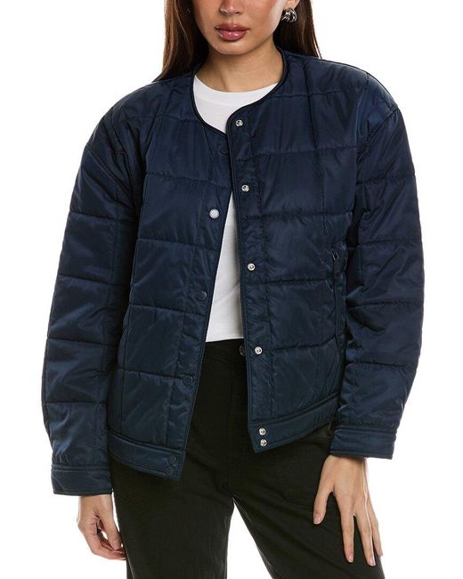 Rebecca Minkoff Blue Square Quilted Jacket