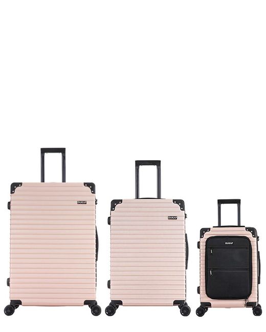 DUKAP Pink Tour 3pc Luggage Set
