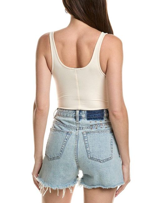 ATM Blue Ribbed Bodysuit