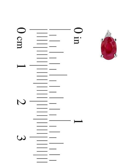 LEVARON Red 14K 0.82 Ct. Tw. Diamond & Ruby Studs