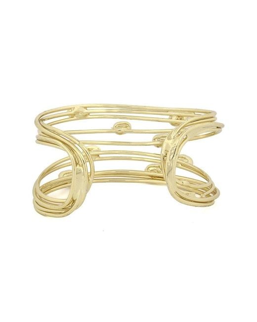 Ebru Jewelry Metallic Pearl Collection Plated 0.27In Pearl Cuff Bracelet