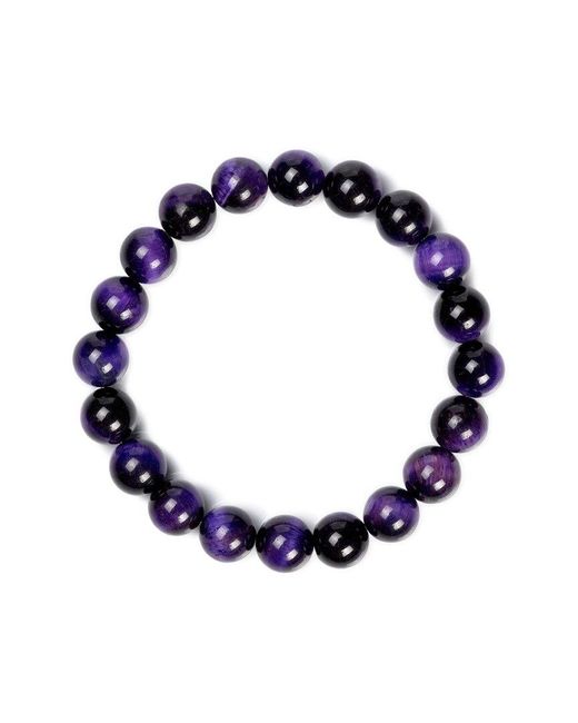 jean claude Blue Jewelry Tiger Eye Bead Stretch Bracelet for men