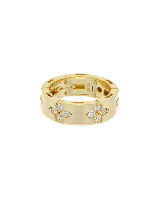 Meshmerise White 18K Over Cz Ring