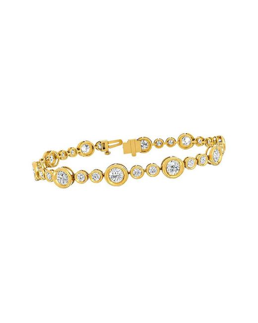 Lab Grown Diamonds Metallic 14K 5.16 Ct. Tw. Lab-Grown Diamond Tennis Bracelet