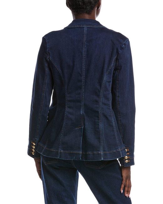 Sam Edelman Blue Imogen Double-breasted Blazer