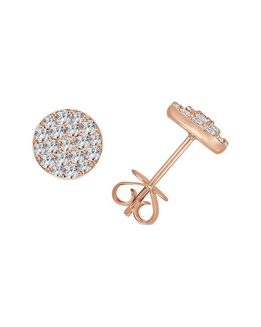 Sabrina Designs White 14k Rose Gold 0.72 Ct. Tw. Diamond Earrings