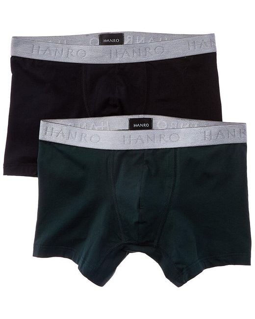 Hanro Black 2Pk Essentials Boxer Brief for men