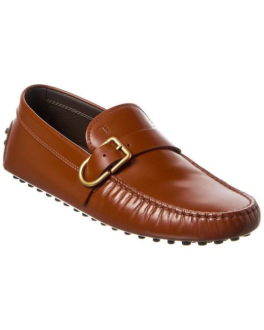 Tod's Brown Leather Loafer for men