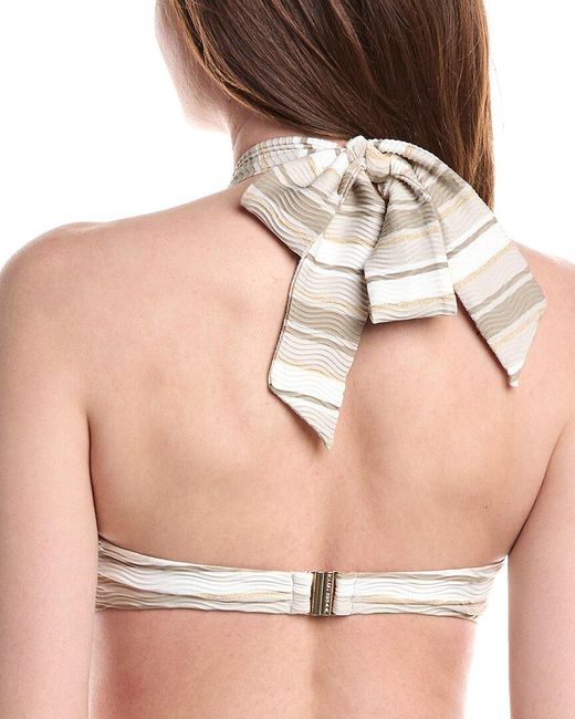 Ramy Brook Natural Striped Marie Bikini Top