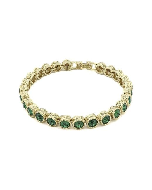Ebru Jewelry Metallic Plated Cz Tennis Bracelet