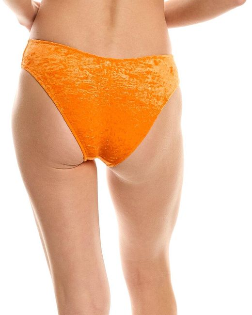 Shan Orange Velour Classic Bikini Bottom