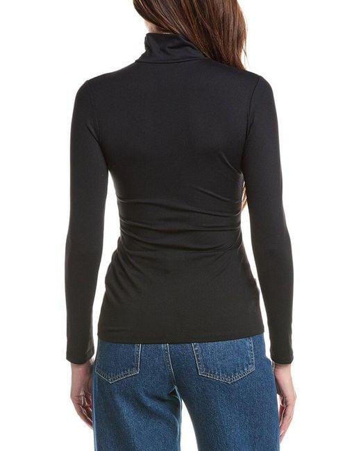 Susana Monaco Black Mock Neck Top