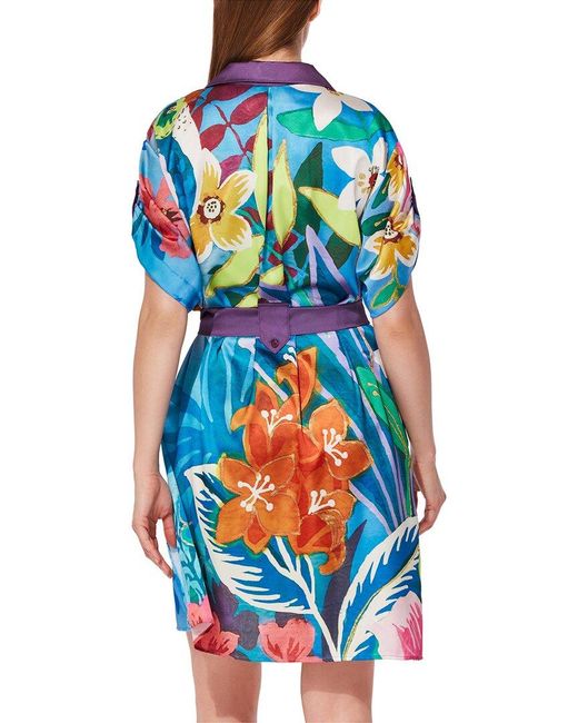 Gottex Blue Tropicana Shirtdress