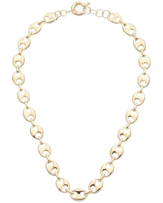 Juvell Metallic 18k Plated Puffed Mariner Necklace