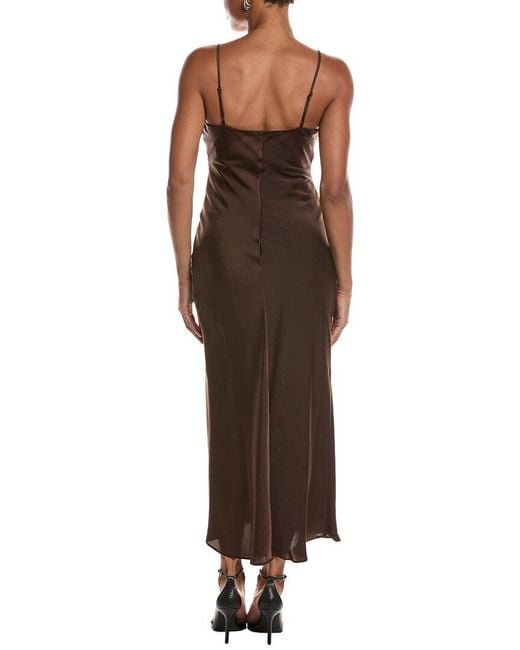 Bardot Brown Marlo Satin Slip Dress