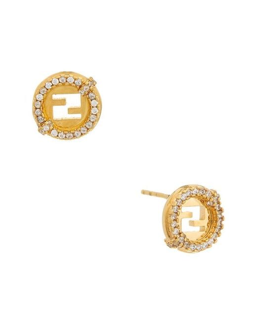 Fendi Metallic Everround Earrings