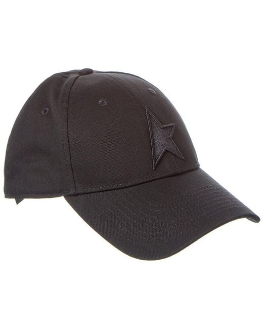 Golden Goose Deluxe Brand Black Embroidered Star Baseball Cap for men