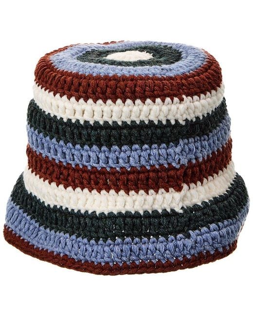Khaite Multicolor Kam Striped Cashmere Bucket Hat