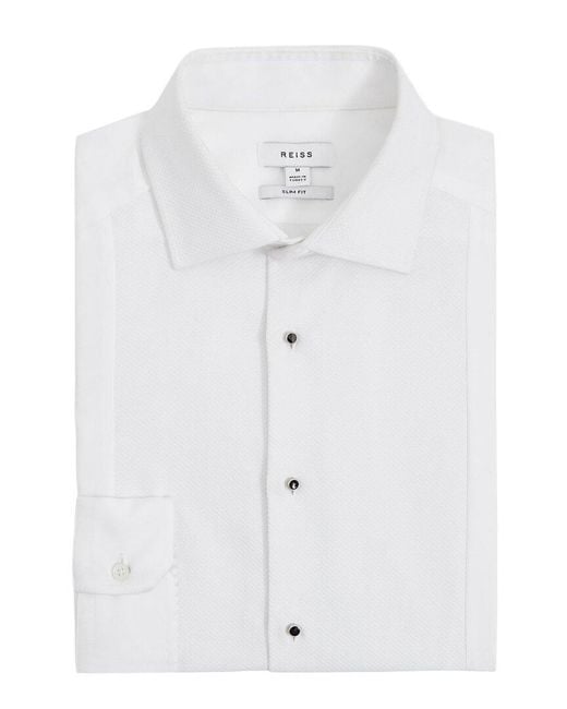 Reiss White Marcel Marcella Bib Co Formal Shirt for men