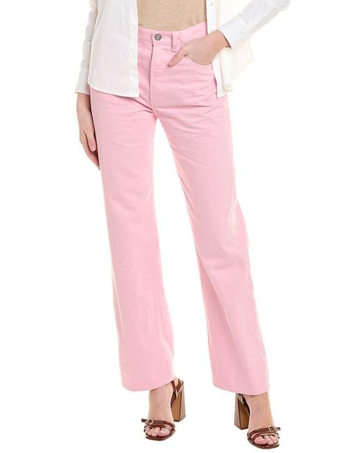 Boyish Pink High-Rise Rigid Tickled Relaxed Straight Jean