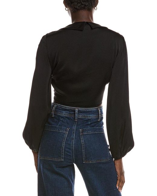 Maje Black V-Neck Top