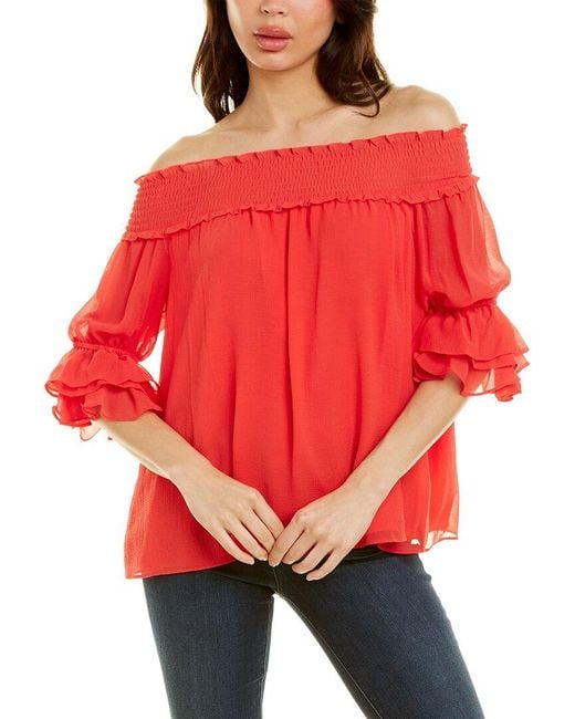 Cece Off-the-shoulder Textured Top - Save 9% | Lyst