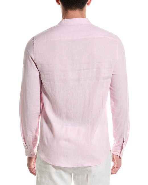 Onia Pink Standard Linen-blend Shirt for men