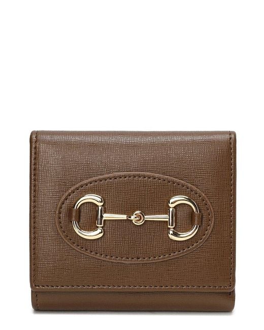 Tiffany & Fred Paris Brown Saffiano Leather Wallet