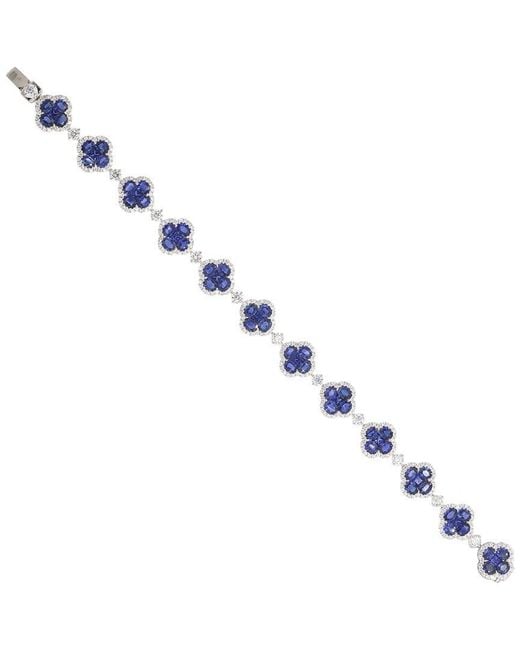Gregg Ruth Blue 18K 14.61 Ct. Tw. Diamond & Sapphire Bracelet