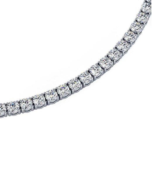 Lab Grown Diamonds Metallic 14K 10.00 Ct. Tw. Lab-Grown Diamond Straight Line Necklace