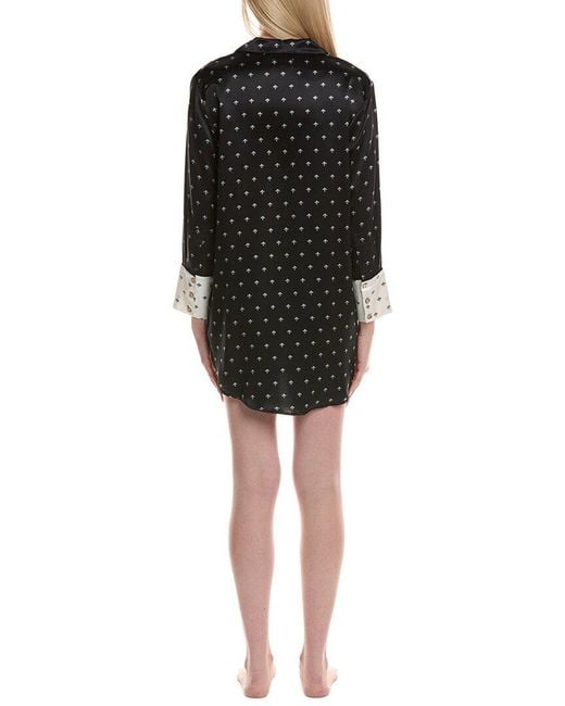 Petite Plume Black Silk Nightshirt