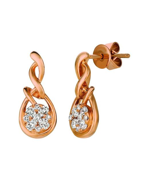 Le Vian Orange Le Vian 14k Strawberry Gold 0.32 Ct. Tw. Diamond Earrings