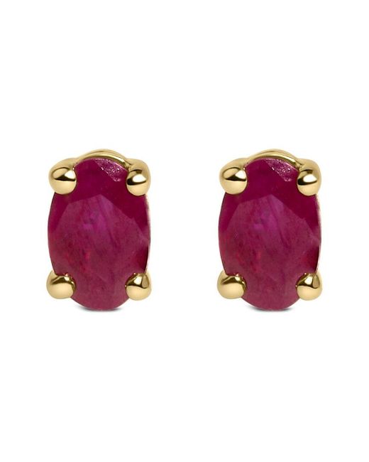 Haus of Brilliance Purple Colorful Gemstones 14K 0.74 Ct. Tw. Ruby Stud Earrings
