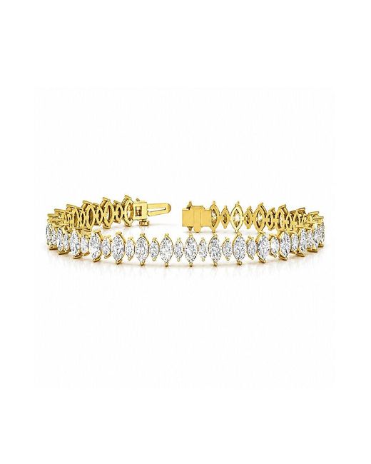Lab Grown Diamonds Metallic 14K 11.64 Ct. Tw. Lab-Grown Diamond Tennis Bracelet