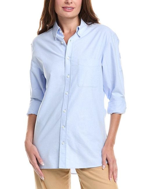 Moncler Blue Button-Front Shirt