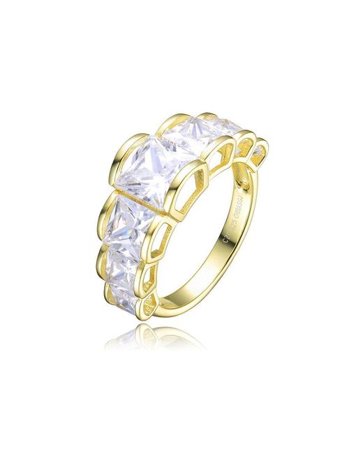 Genevive Jewelry Metallic 14k Over Silver Ring