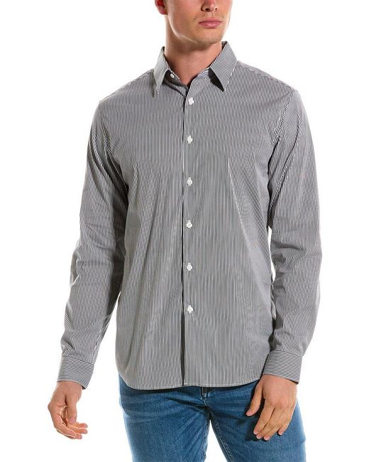 Theory Gray Irving Woven Shirt for men