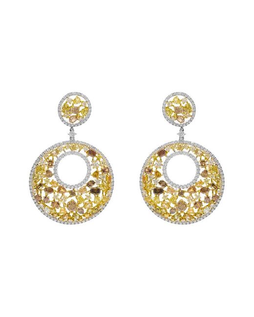 Diana M Metallic Fine Jewelry 18k 13.50 Ct. Tw. Diamond Earrings