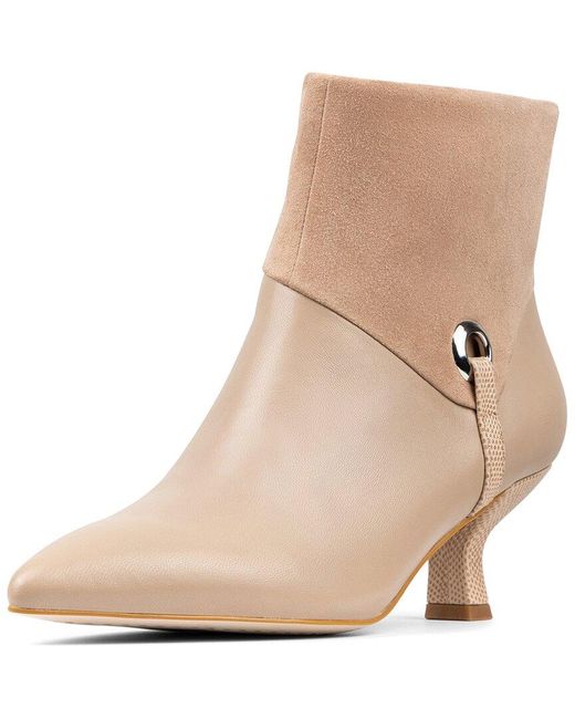 Donald J Pliner Natural Cindia Leather Bootie