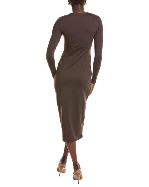 Susana Monaco Brown Stretch Midi Dress