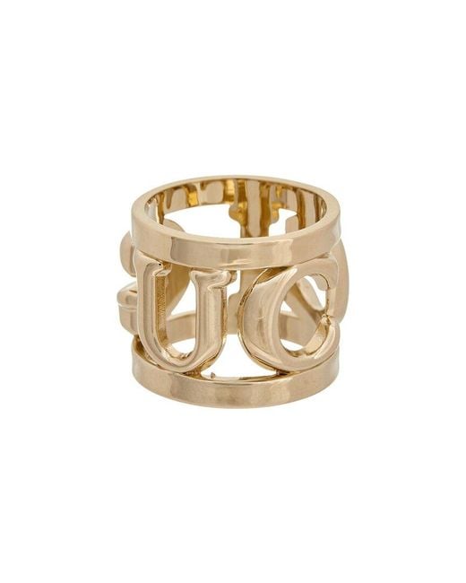 Gucci Metallic Logo Carre Ring