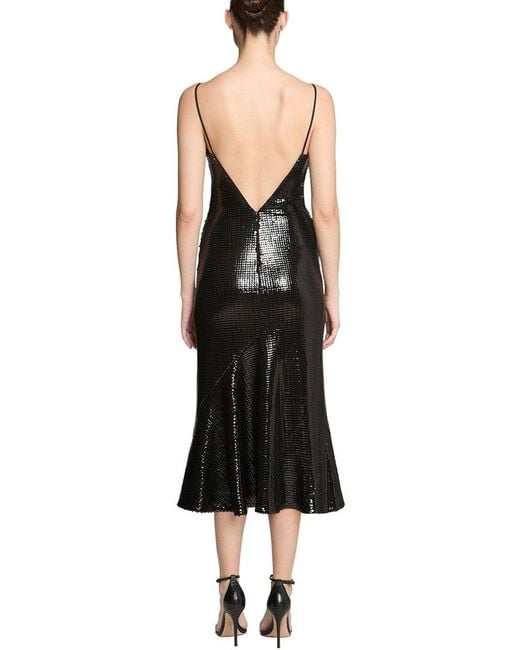 Halston Heritage Black Lucia Midi Dress