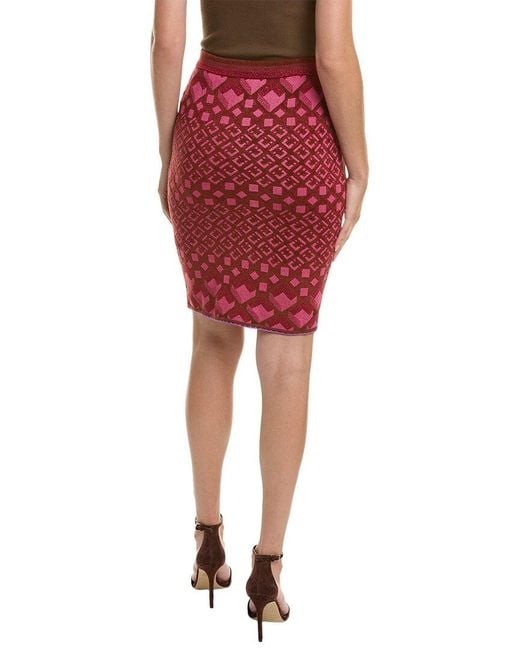 Diane von Furstenberg Red Pascal Skirt