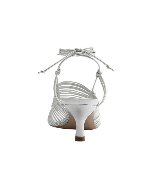 Farm Rio White Macrame Leather Sandal