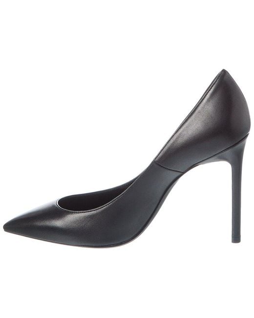 Saint Laurent Black Anja 105 Escarpin Leather Pump