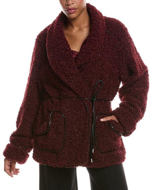 Jonathan Simkhai Red Kimia Tie Waist Jacket